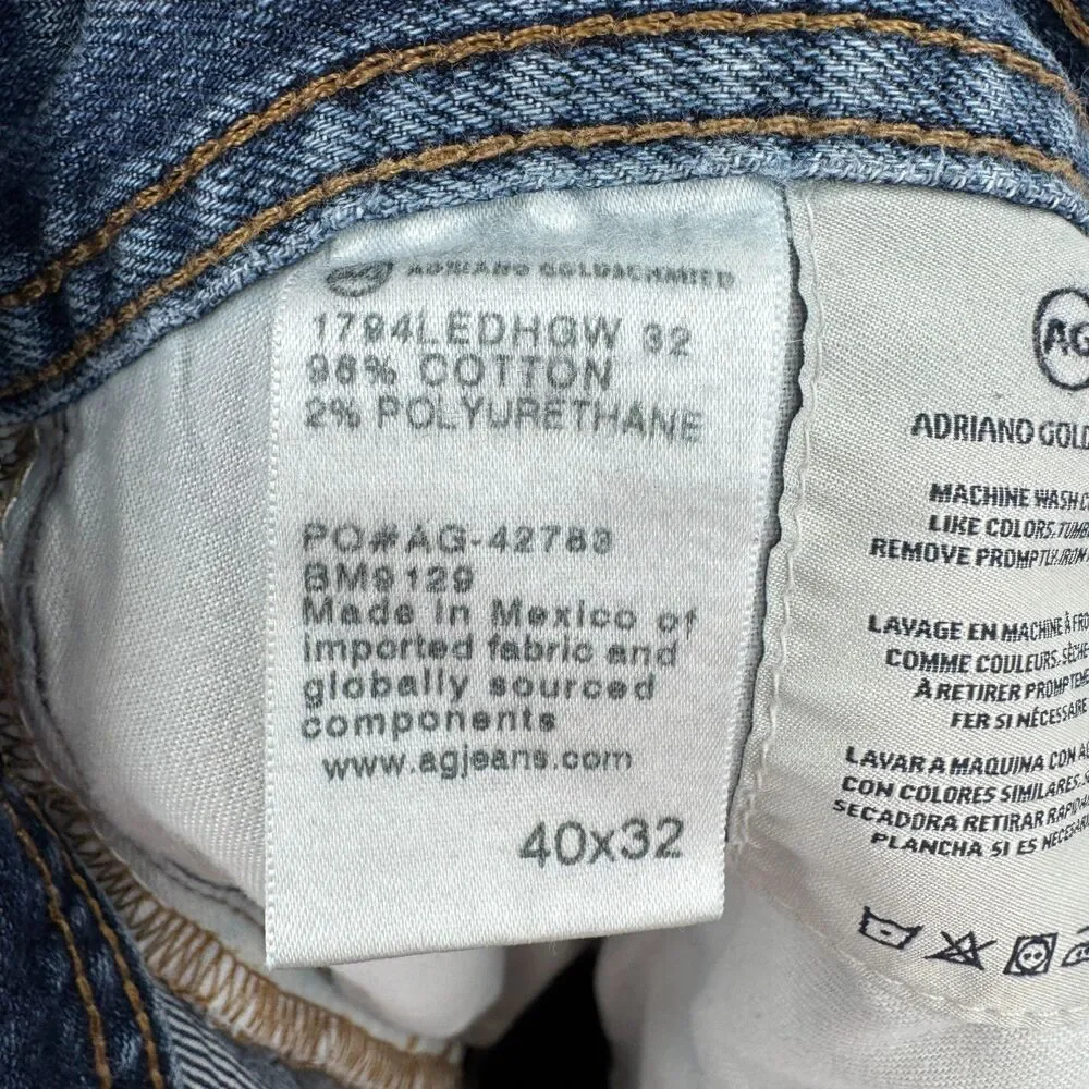 AG ADRIANO GOLDSCHMIED The Everett Slim Straight Jeans Size 40x32